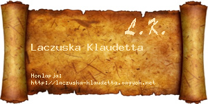 Laczuska Klaudetta névjegykártya